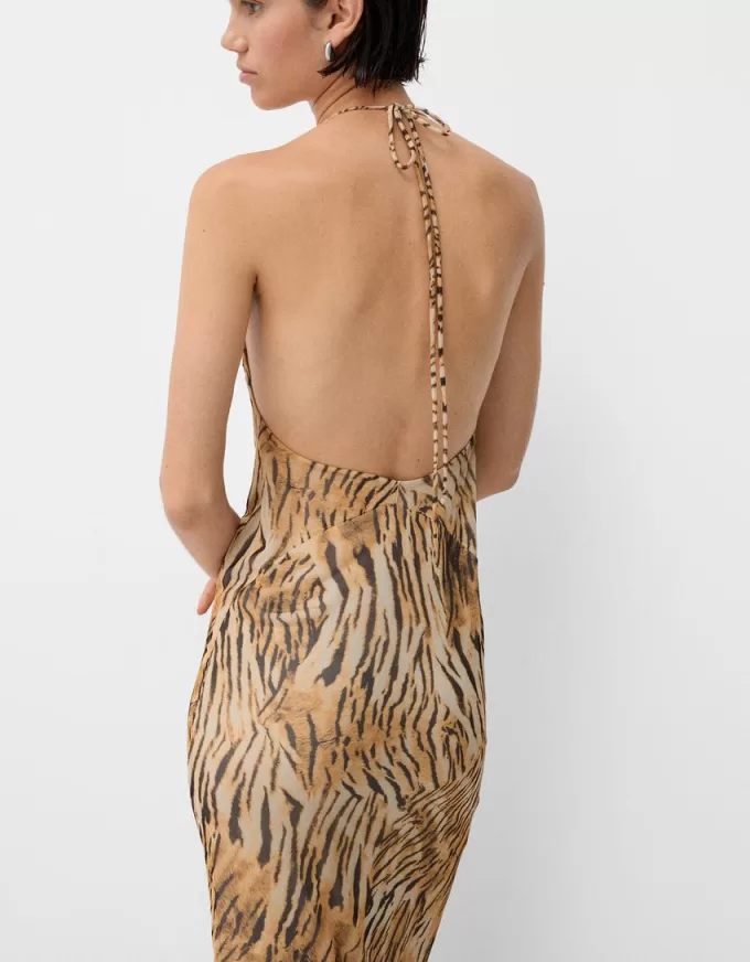 Abito lungo in tulle con spalline