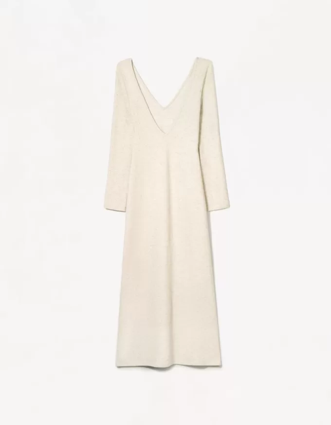 Abito maxi con scollo a V morbido al tatto