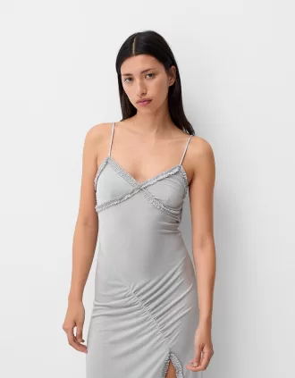 Abito maxi con spalline