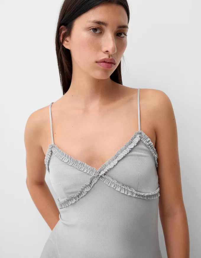 Abito maxi con spalline