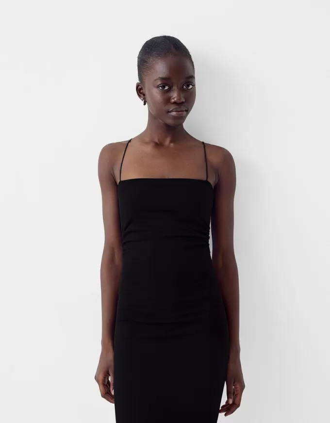 Abito midi Ponte di Roma con spalline