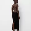 Abito midi con schiena scoperta