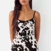 Abito midi con stampa animalier