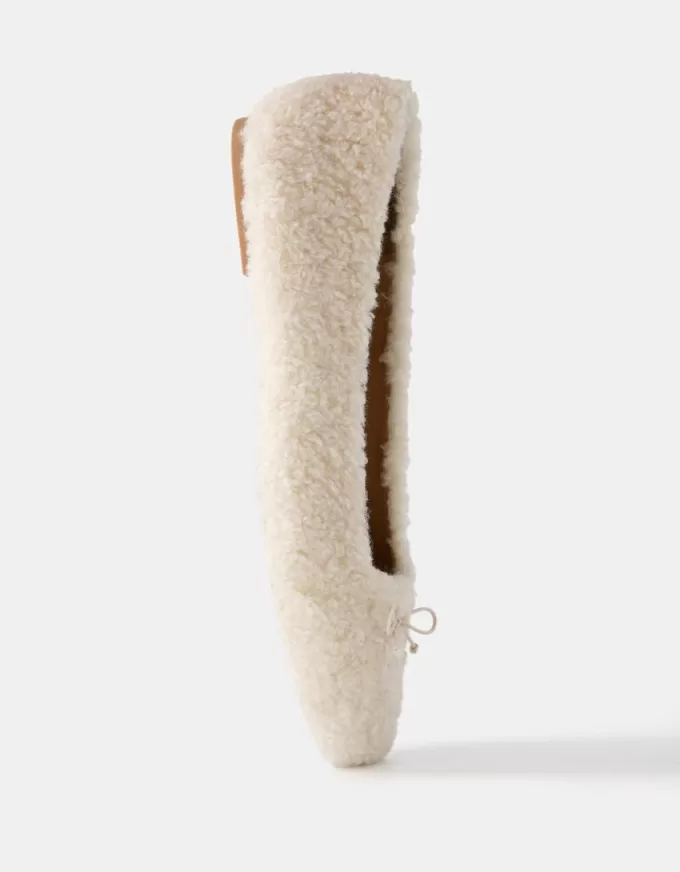 Ballerine in finto shearling