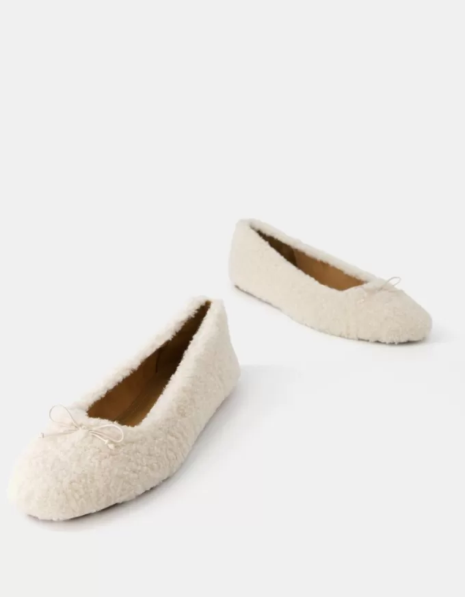 Ballerine in finto shearling