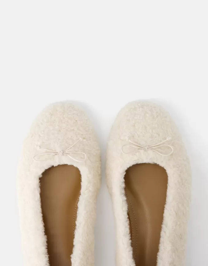 Ballerine in finto shearling