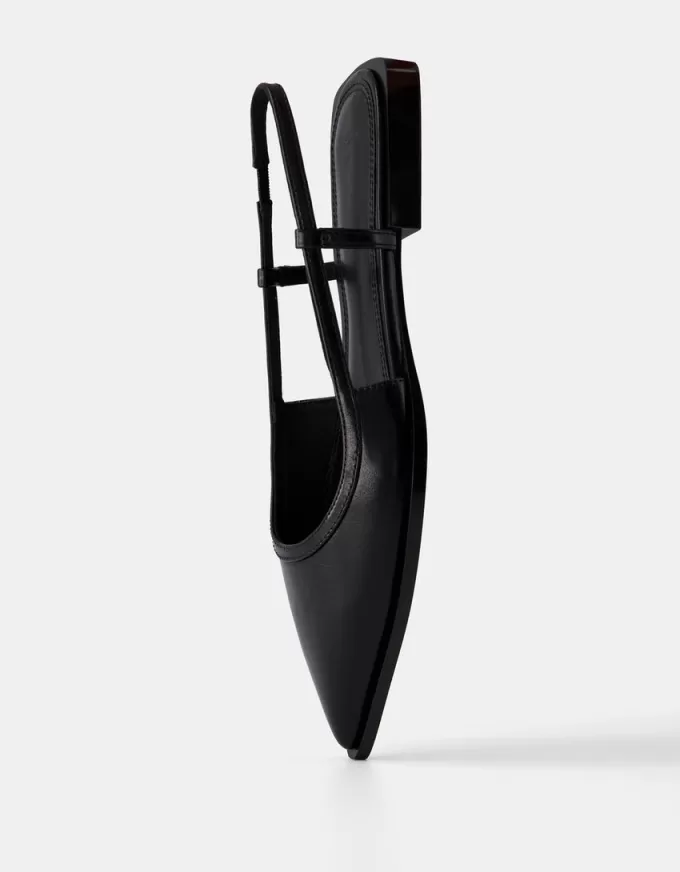 Ballerine slingback con punta affusolata