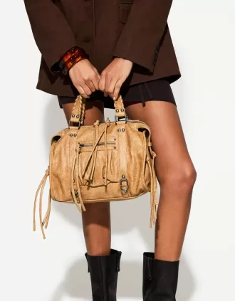 Bauletto effetto used con tracolle