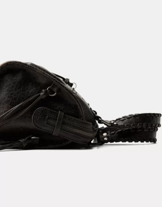 Bauletto effetto used con tracolle