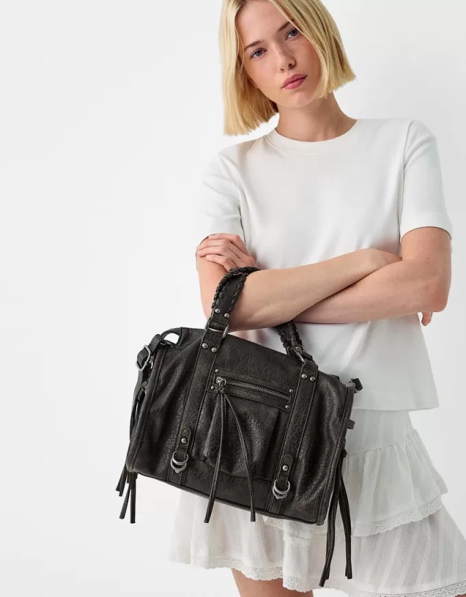 Bauletto effetto used con tracolle