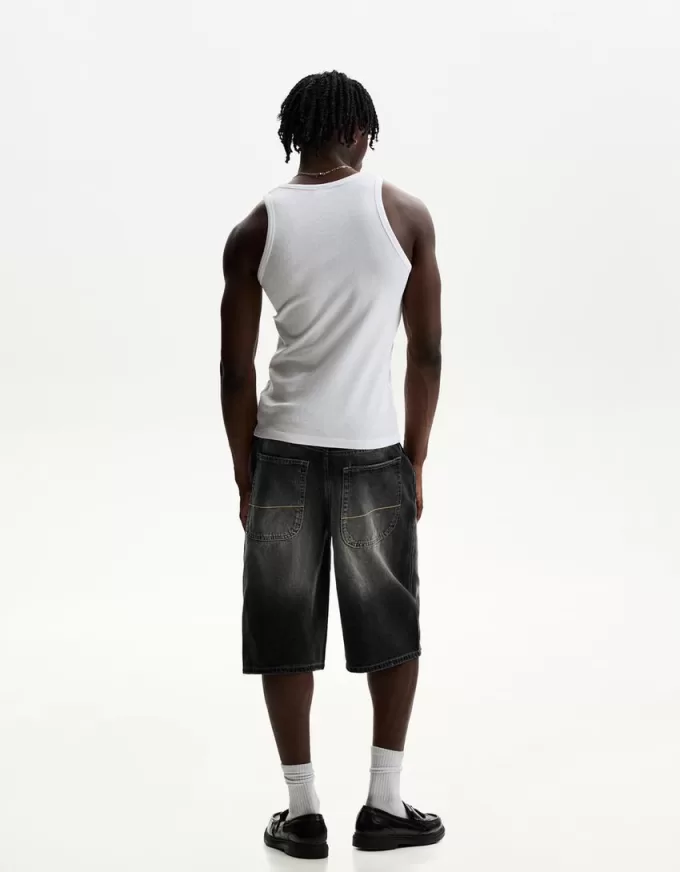 Bermuda da skater in denim