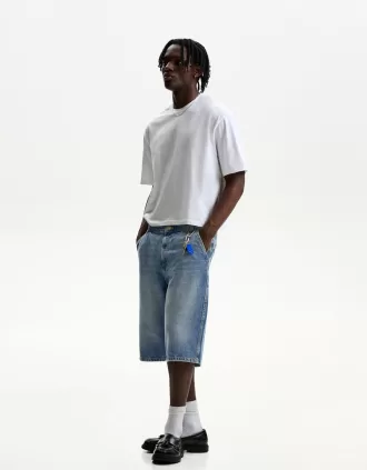Bermuda da skater in denim