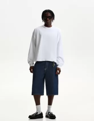 Bermuda da skater in denim