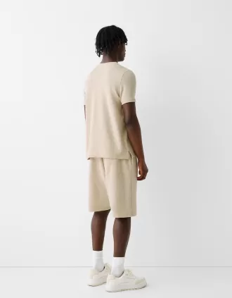 Bermuda dalla vestibilità rilassata in morbida struttura testurizzata