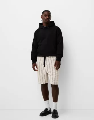 Bermuda in jacquard rigato