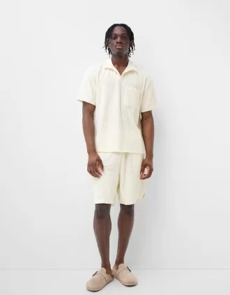 Bermuda in spugna jacquard