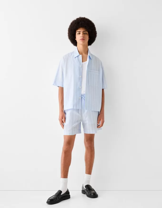 Bermuda jogger a righe