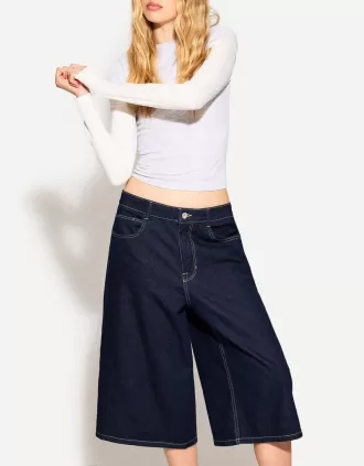 Bermuda larghi in denim