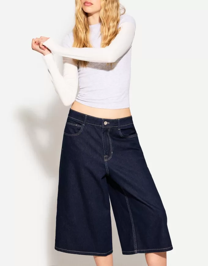 Bermuda larghi in denim