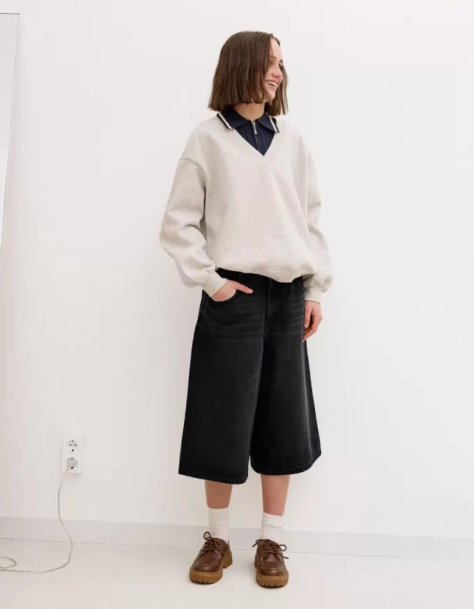 Bermuda larghi in denim