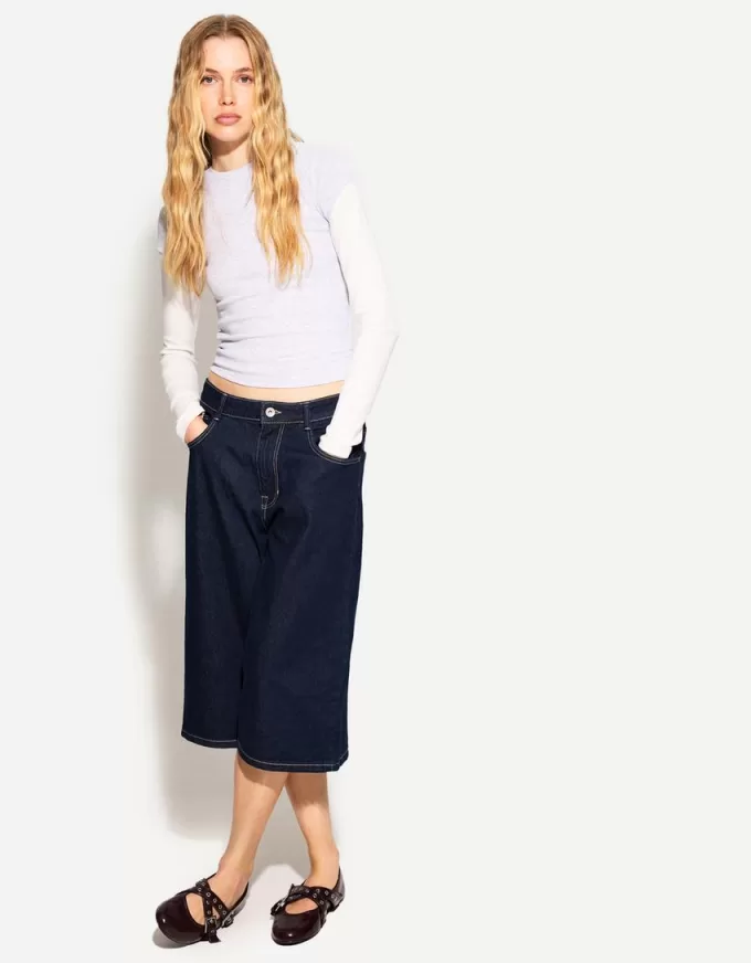 Bermuda larghi in denim