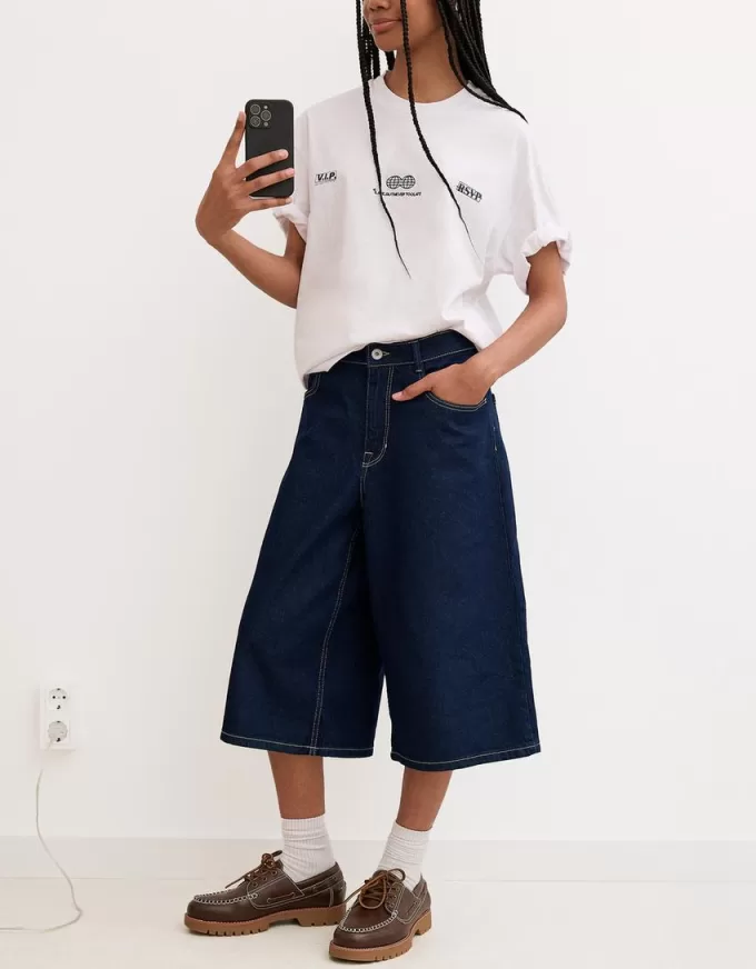 Bermuda larghi in denim