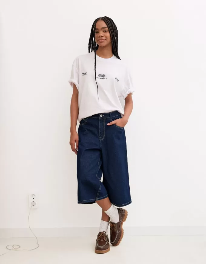 Bermuda larghi in denim