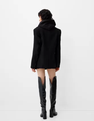 Blazer da abito oversize in raso