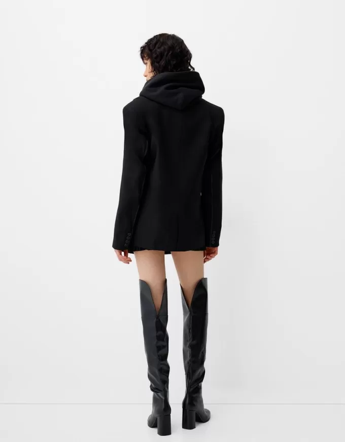 Blazer da abito oversize in raso