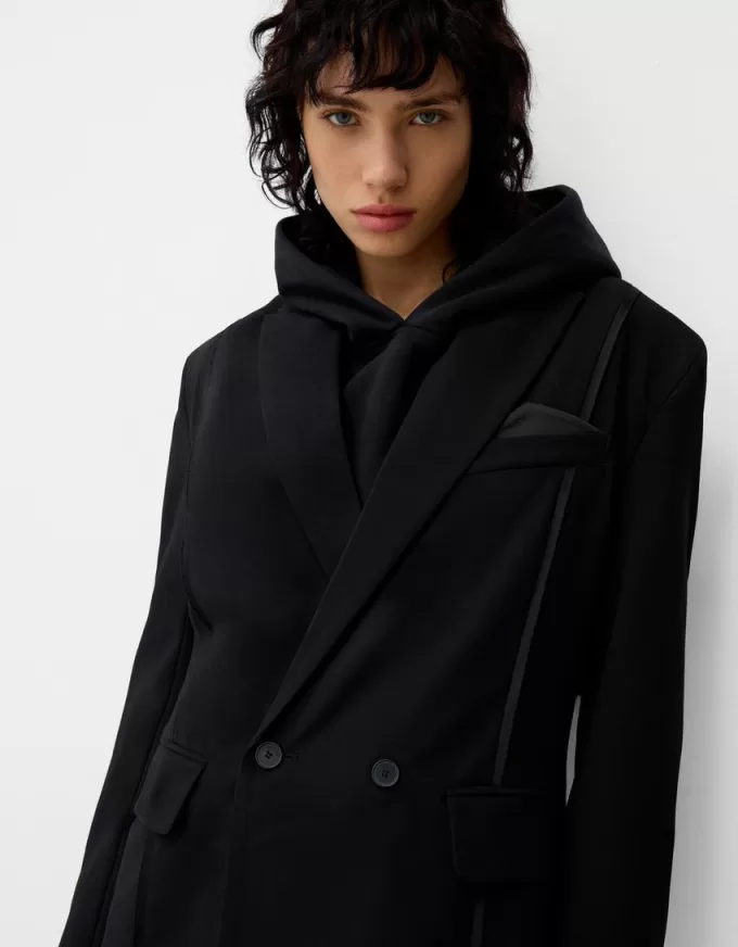 Blazer da abito oversize in raso