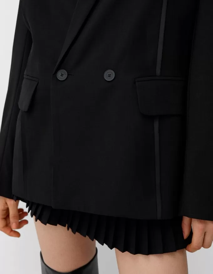 Blazer da abito oversize in raso