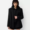 Blazer da abito oversize in raso