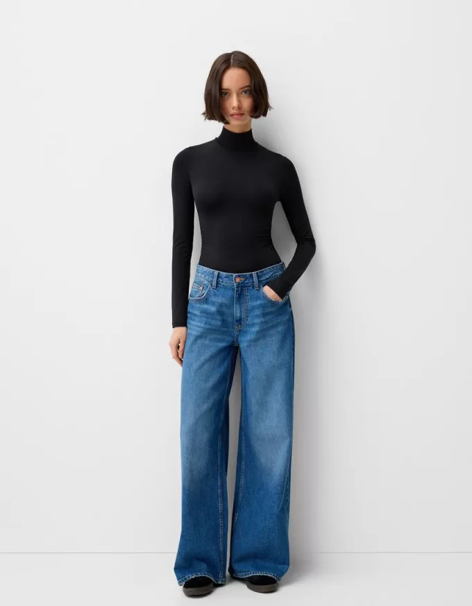 Body a maniche lunghe e collo alto