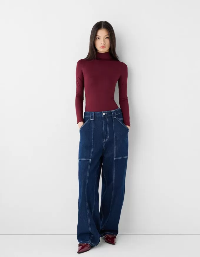 Body a maniche lunghe e collo alto