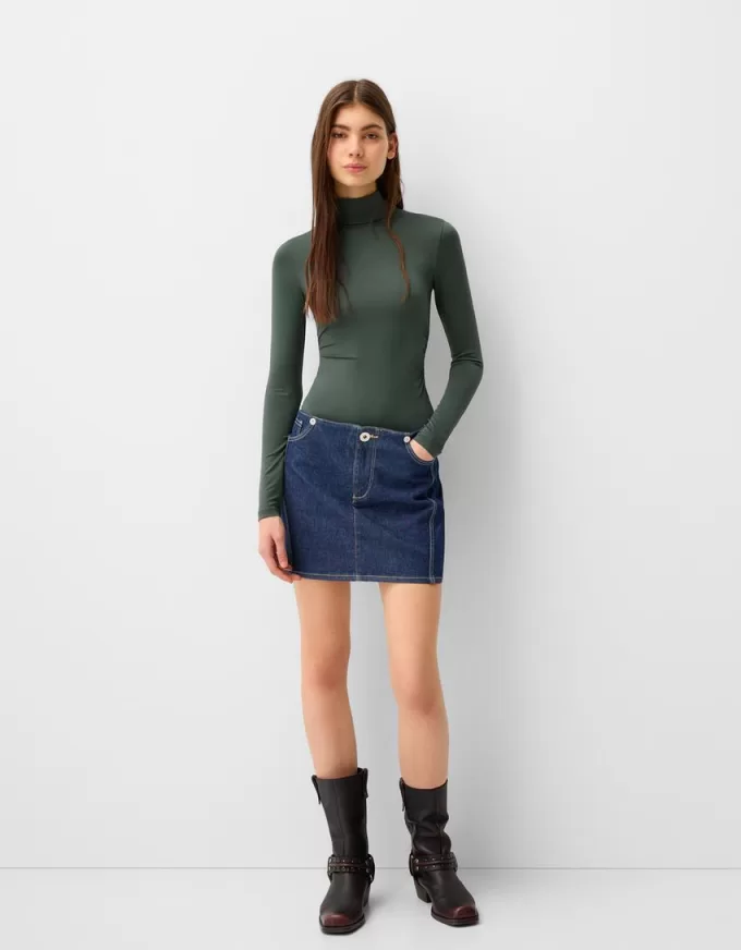 Body a maniche lunghe e collo alto