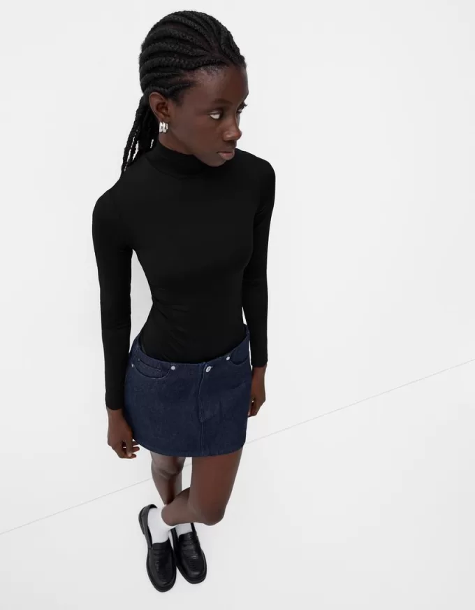 Body a maniche lunghe e collo alto