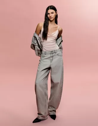 Body con spalline drappeggiate SERIE BERSHKA
