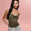 Body con spalline drappeggiate SERIE BERSHKA