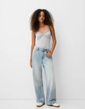 Body con volant e spalline