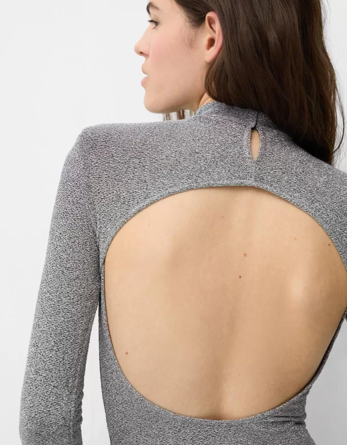 Body in filo metallico a maniche lunghe