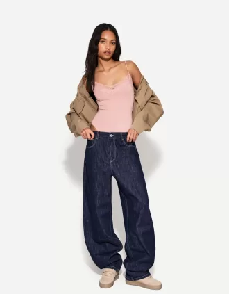 Body in pizzo biondo con spalline