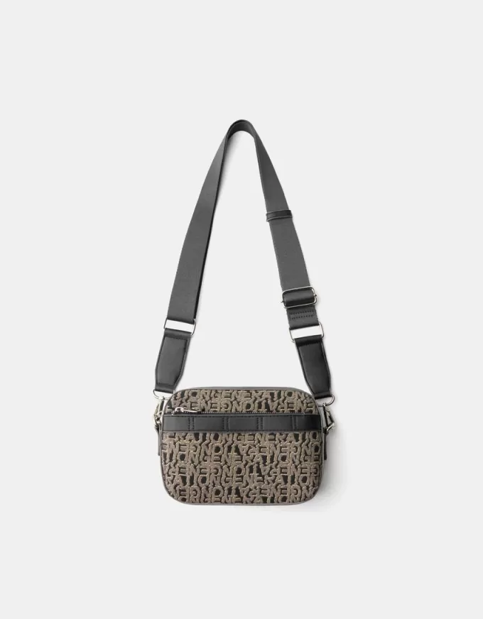 Borsa a tracolla in jacquard