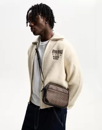 Borsa a tracolla retrò con stampa