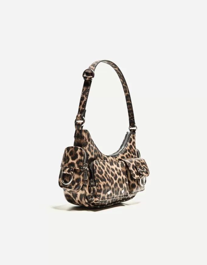 Borsa con stampa animalier