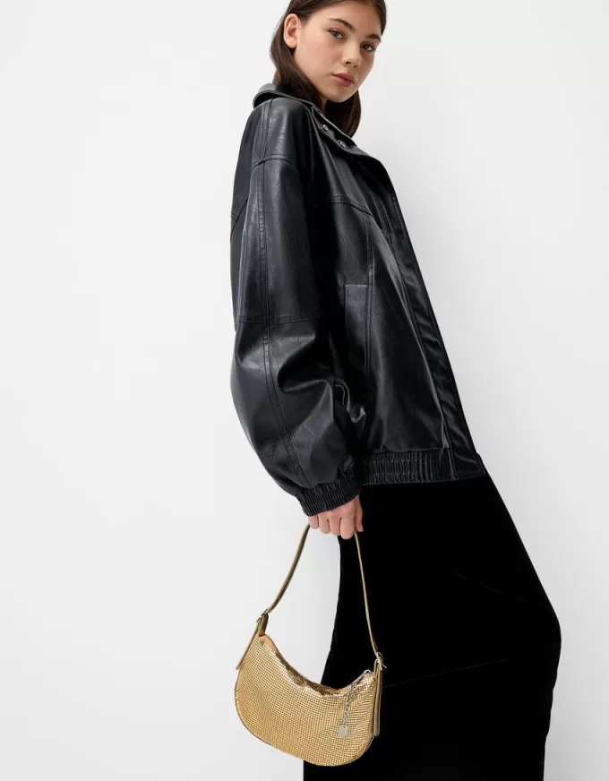 Borsa in rete dorata