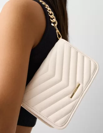 Borsa messenger multiuso trapuntata con catena