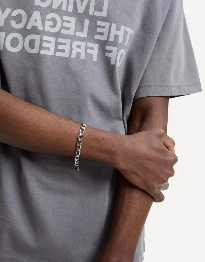 Bracciale a maglie di catena in acciaio