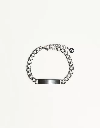 Bracciale in acciaio con placca