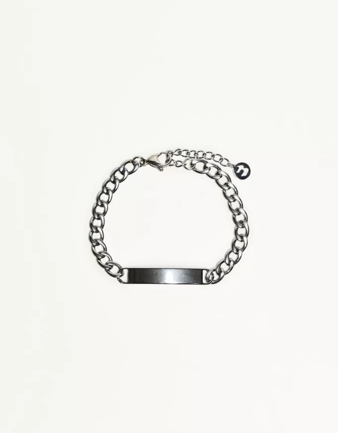 Bracciale in acciaio con placca
