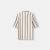 Camicia a maniche corte a righe rustiche